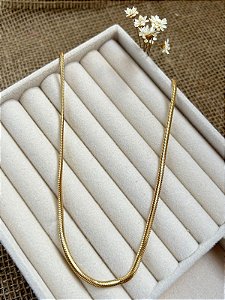 CHOKER MALHA LACRAIA BANHADA A OURO