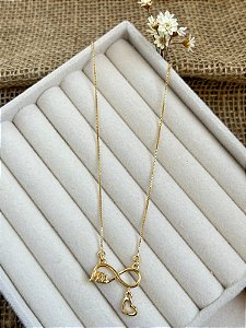 COLAR MÃE INFINITO BANHADO A OURO