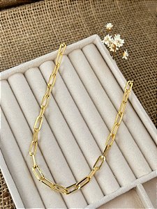 COLAR CORRENTE CARTIER ELOS BANHADO A OURO
