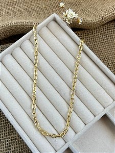 COLAR MINI ELOS BANHADO A OURO 18K 70 CM