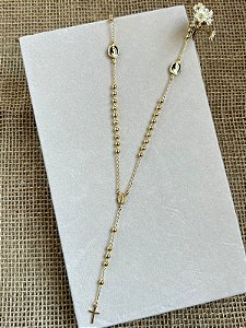COLAR TERÇO BANHADO A OURO 18K