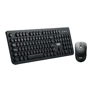 Kit Teclado e Mouse Wireless Sem Fio Combo Pop OEX TM410, Preto