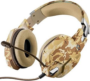Headset Gamer Trust com fio, Stereo, GXT 322D Carus, Desert Camo, PS4, PS5, Xbox Series, Switch, Camuflado - 22125