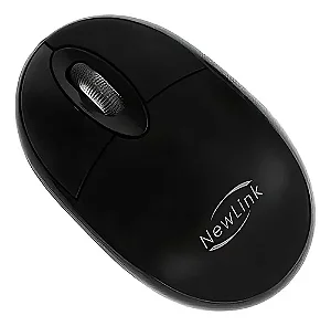Mini Mouse Conexão Usb Newlink Mo304c 1000dpi Com Fio