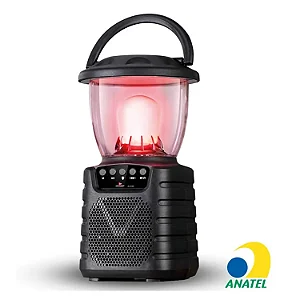 CAIXA DE SOM BLUETOOTH RADIO LAMPIAO COM LED D-3149 10W - GRASEP
