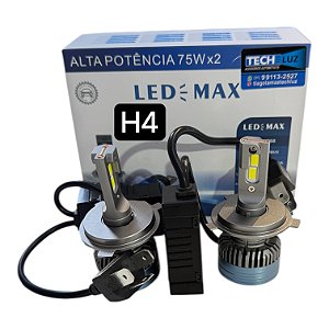 Super LED Max H4 150W 15.000 lm — Canceller Integrado (Par) Plug & Play