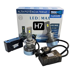 Super LED Max H7 150W 15.000 lm — 6000K (Par) Plug & Play | Canceller Integrado