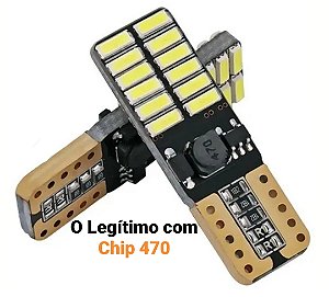 Par Hiper Pingo 24 Leds 6000k 100% Branco (T10)
