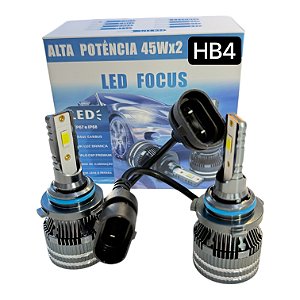 Kit HB4 (9006) Ultra LED Focus 90W 13.000 lm — 6000K (Par) Plug & Play