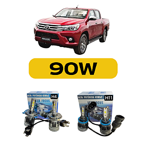 Kit LED Toyota Hilux (2016-2025) Foco Duplo - Farol Alto Baixo e Milha