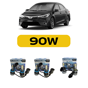 Kit LED Toyota Corolla GLI - XEI (2015-2019) Farol Alto Baixo e Milha