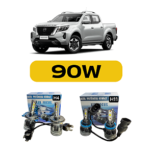 Kit LED Nissan Frontier (1998 a 2024) Farol Alto Baixo e Milha
