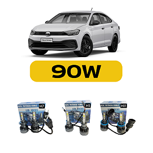 Kit LED Volkswagen Virtus (2018-2024) Farol Alto Baixo e Milha