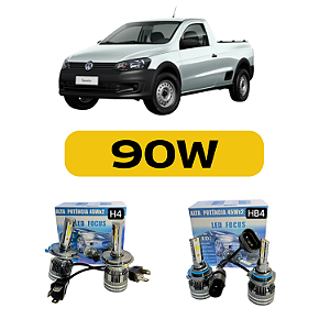 Kit LED Volkswagen Saveiro G5 (2009-2016) Foco Simples - Farol Alto Baixo e Milha