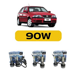 Kit LED Volkswagen Gol G3 (1999-2005) Foco Duplo - Farol Alto Baixo e Milha