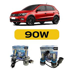 Kit LED Volkswagen Gol G6 (2012-2017) Foco Simples - Farol Alto Baixo e Milha