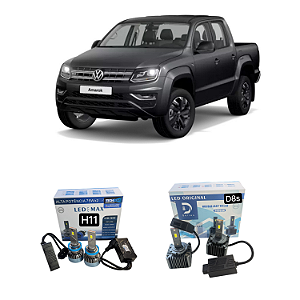 Kit LED Volkswagen Amarok V6 (2018-2023) Farol Alto Baixo e Milha
