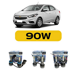 Kit LED Chevrolet Prisma (2015-2019) Foco Duplo - Farol Alto Baixo e Milha
