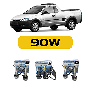 Kit LED Chevrolet Montana (2003-2019) Foco Duplo - Farol Alto Baixo e Milha