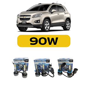 Kit LED Chevrolet Tracker (2013-2016) Foco Duplo - Farol Alto Baixo e Milha