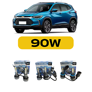 Kit LED Chevrolet Tracker (2020-2025) Foco Duplo - Farol Alto Baixo e Milha