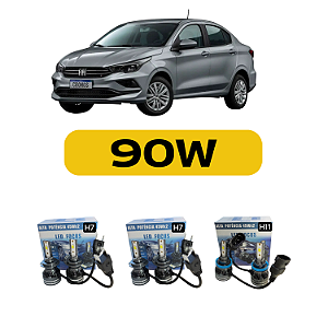 Kit LED Fiat Cronos (2018-2023) Farol Alto Baixo e Milha
