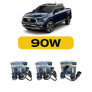 Kit LED Fiat Toro (2016-2025) Farol Alto Baixo e Milha