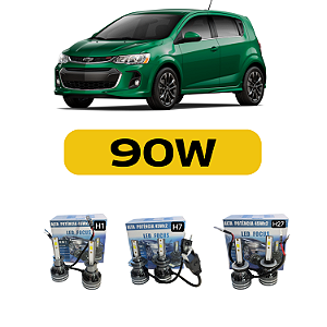 Kit LED Chevrolet Sonic (2012-2014) Farol Alto Baixo e Milha