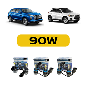 Kit Led Mitsubishi ASX (2010-2021) Farol Alto, Baixo e Milha