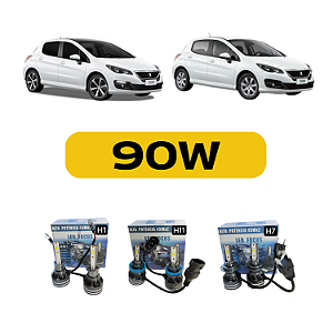 Kit Led Peugeot 308 (2012-2019) Farol Alto, Baixo e Milha