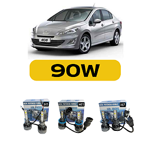 Kit Led Peugeot 408 (2011-2019) Farol Alto, Baixo e Milha