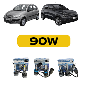 Kit Led Citroen C3 (2003-2019) Farol Alto, Baixo e Milha