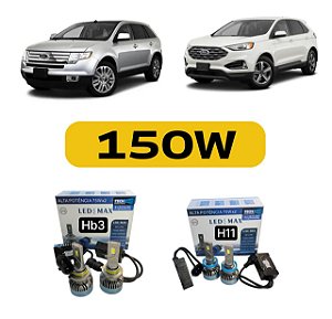 Kit Led Ford Edge (2008-2021) Farol Alto, Baixo e Milha