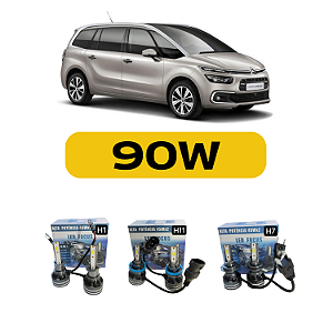 Kit Led Citroen C4 Grand Picasso (2008-2021) Farol Alto, Baixo e Milha