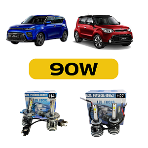 Kit Led Kia Soul (2009-2021) Farol Alto, Baixo e Milha