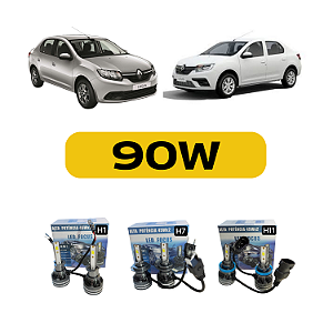 Kit Led Renault Logan (2014-2021) Foco Duplo - Farol Alto, Baixo e Milha