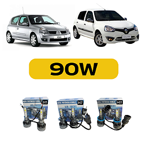 Kit Led Renault Clio (2003-2014) Foco Duplo - Farol Alto, Baixo e Milha