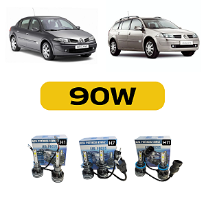 Kit Led Renault Megane (2006-2013) Foco Duplo - Farol Alto, Baixo e Milha