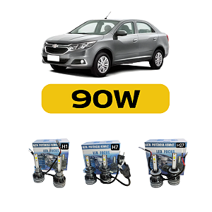 Kit Led Chevrolet Cobalt (2017-2019) Foco Duplo - Farol Alto, Baixo e Milha