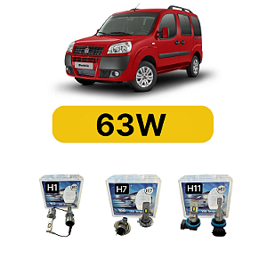 Kit LED Fiat Doblo (2012-2015) Foco Duplo - Farol Alto Baixo e Milha