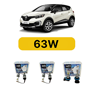 Kit LED Renault Captur (2017-2024) Farol Alto Baixo e Milha