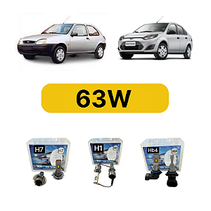 Kit LED Ford Fiesta (2001-2012) Farol Alto Baixo e Milha