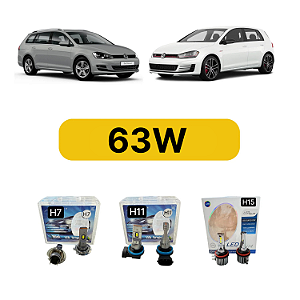Kit LED Volkswagen Golf TSI e Variant (2014-2017) - Farol Alto Baixo e Milha