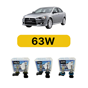 Kit LED Mitsubishi Lancer 2011 a 2019 - Farol Alto Baixo e Milha