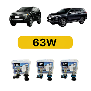 Kit LED Mitsubishi Pajero Dakar (2009-2021) - Farol Alto Baixo e Milha