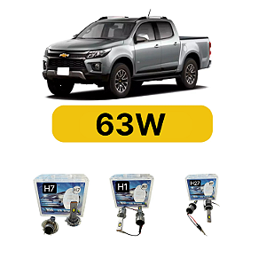 Kit LED Chevrolet S10 (2017-2021) - Farol sem Projetor - Alto Baixo e Milha