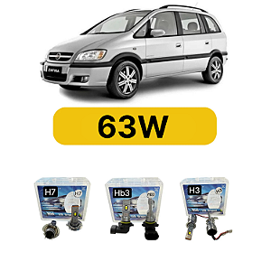 Kit LED Chevrolet Zafira (2003-2012) - Farol Alto Baixo e Milha
