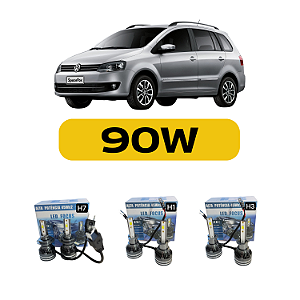 Kit Led Wolkswagen Space Fox (2006-2010) Foco Duplo - Farol Alto, Baixo e Milha