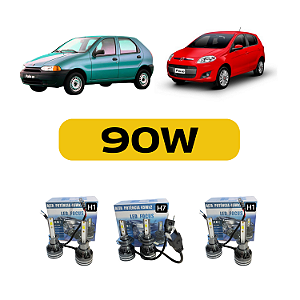 Kit Led Fiat Palio (1997-2017) Foco Duplo - Farol Alto, Baixo e Milha