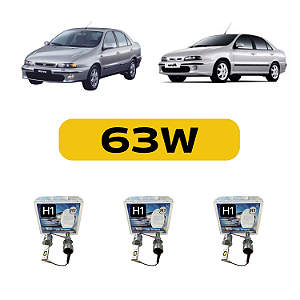 Kit LED Fiat Marea (1998-2007) - Farol Alto Baixo e Milha